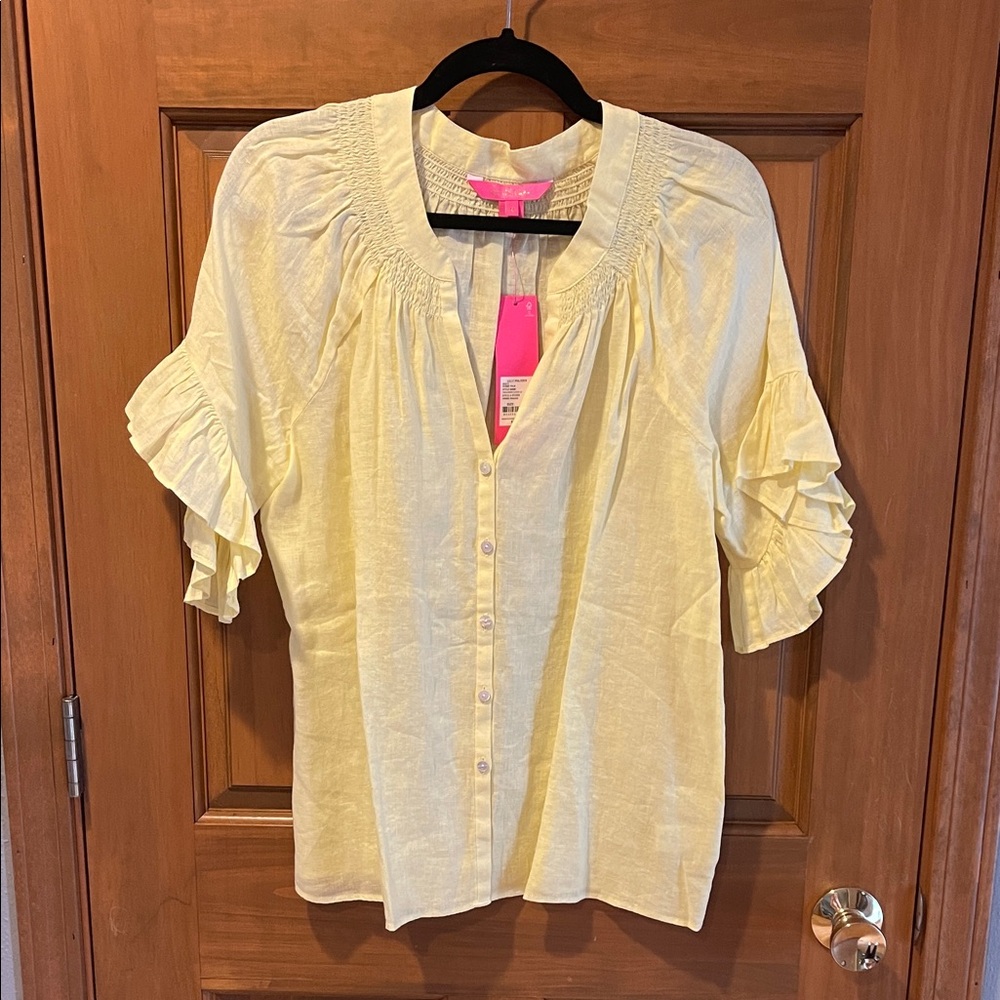 Lilly Pulitzer Yellow Blouse